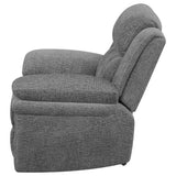 Bahrain Upholstered Glider Recliner - Charcoal