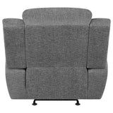Bahrain Upholstered Glider Recliner - Charcoal