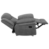 Bahrain Upholstered Glider Recliner - Charcoal