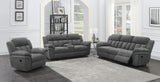 Bahrain Upholstered Glider Recliner - Charcoal