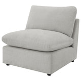 Collins Modular Armless Chair - Grey