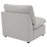 Collins Modular Armless Chair - Grey