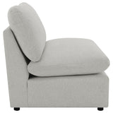 Collins Modular Armless Chair - Grey