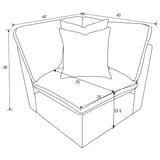 Collins Modular Corner Chair Grey