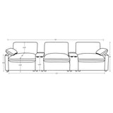 Collins 5-Piece Power Reclining Home Theater Seating Grey