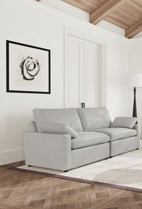Collins Modular Power Loveseat in Grey