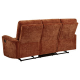 Navarro 2-Piece Upholstered Reclining Sofa Set, Burnt Orange