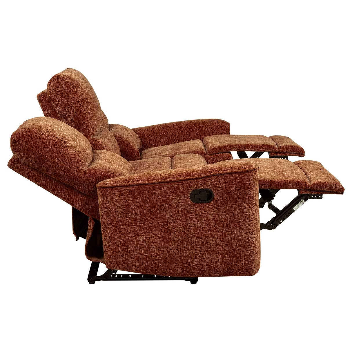 Navarro 2-Piece Upholstered Reclining Sofa Set, Burnt Orange