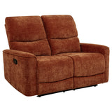 Navarro 2-Piece Upholstered Reclining Sofa Set, Burnt Orange