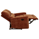 Navarro 2-Piece Upholstered Reclining Sofa Set, Burnt Orange