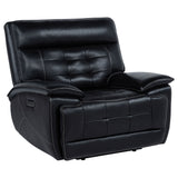 Hewitt Leather Upholstered Dual Power Recliner Chair