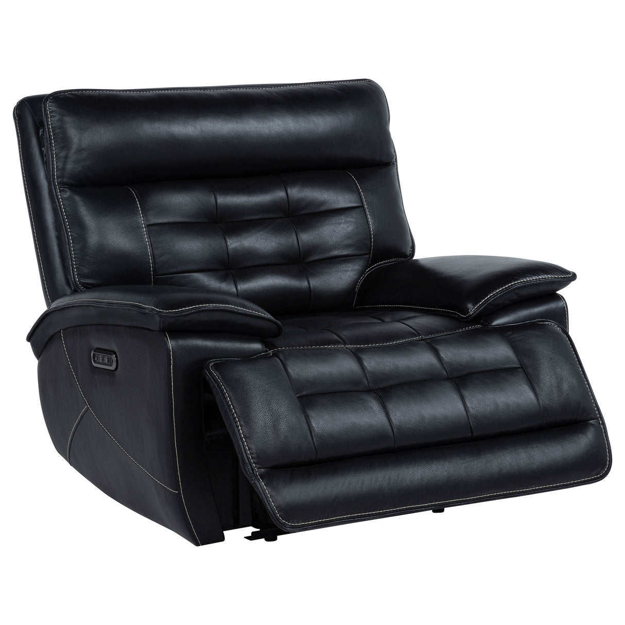 Hewitt Leather Upholstered Dual Power Recliner Chair
