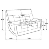 Hewitt Leather Upholstered Dual Power Recliner Chair