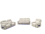 Power Reclining Sofa in Sand Leatherette