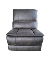 Armless Chair in Grey Microfiber - Modular Sectional Piece