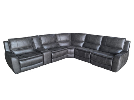 Armless Chair in Grey Microfiber - Modular Sectional Piece