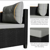 L-Shaped Patio Set With Cushions And Storage Table
