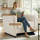 Upholstered Accent Armchair With Square Arm