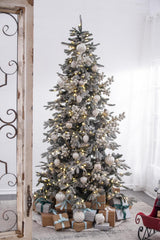 Christmas Ball Ornaments, Glass Decorative Hanging Ball Christmas Tree Ornaments For Holiday Party Decorations (Set of 12) - White