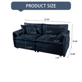 Modern Oversized Loveseat Sofa With Deep Seat And Diy Combination