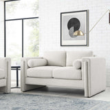 61 - Inch Visible Boucle Fabric Upholstered Loveseat - Loveseats available at Alpine Outlets in Denver