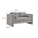61 - Inch Visible Boucle Fabric Upholstered Loveseat - Loveseats available at Alpine Outlets in Denver