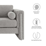 61 - Inch Visible Boucle Fabric Upholstered Loveseat - Loveseats available at Alpine Outlets in Denver