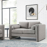 61 - Inch Visible Boucle Fabric Upholstered Loveseat - Loveseats available at Alpine Outlets in Denver