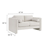 61 - Inch Visible Boucle Fabric Upholstered Loveseat - Loveseats available at Alpine Outlets in Denver