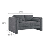 61 - Inch Visible Heathered Fabric Loveseat - Loveseats available at Alpine Outlets in Denver