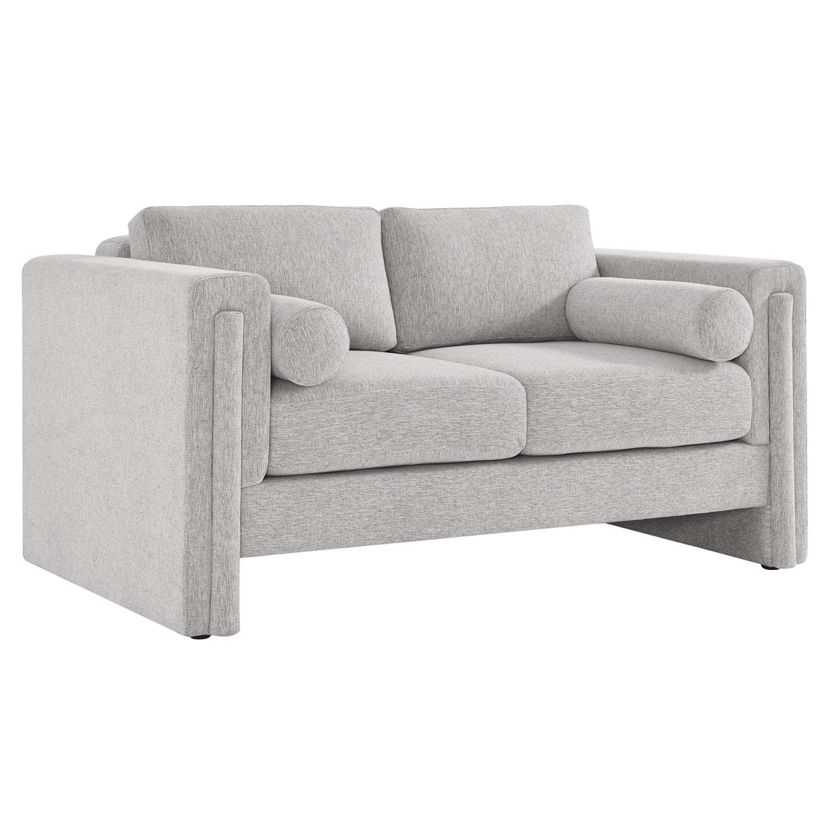 61 - Inch Visible Heathered Fabric Loveseat - Loveseats available at Alpine Outlets in Denver