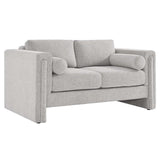 61 - Inch Visible Heathered Fabric Loveseat - Loveseats available at Alpine Outlets in Denver