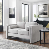 61 - Inch Visible Heathered Fabric Loveseat - Loveseats available at Alpine Outlets in Denver