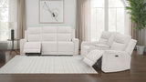 Kennett 2-Piece Chenille Power Reclining Sofa Set, Ivory