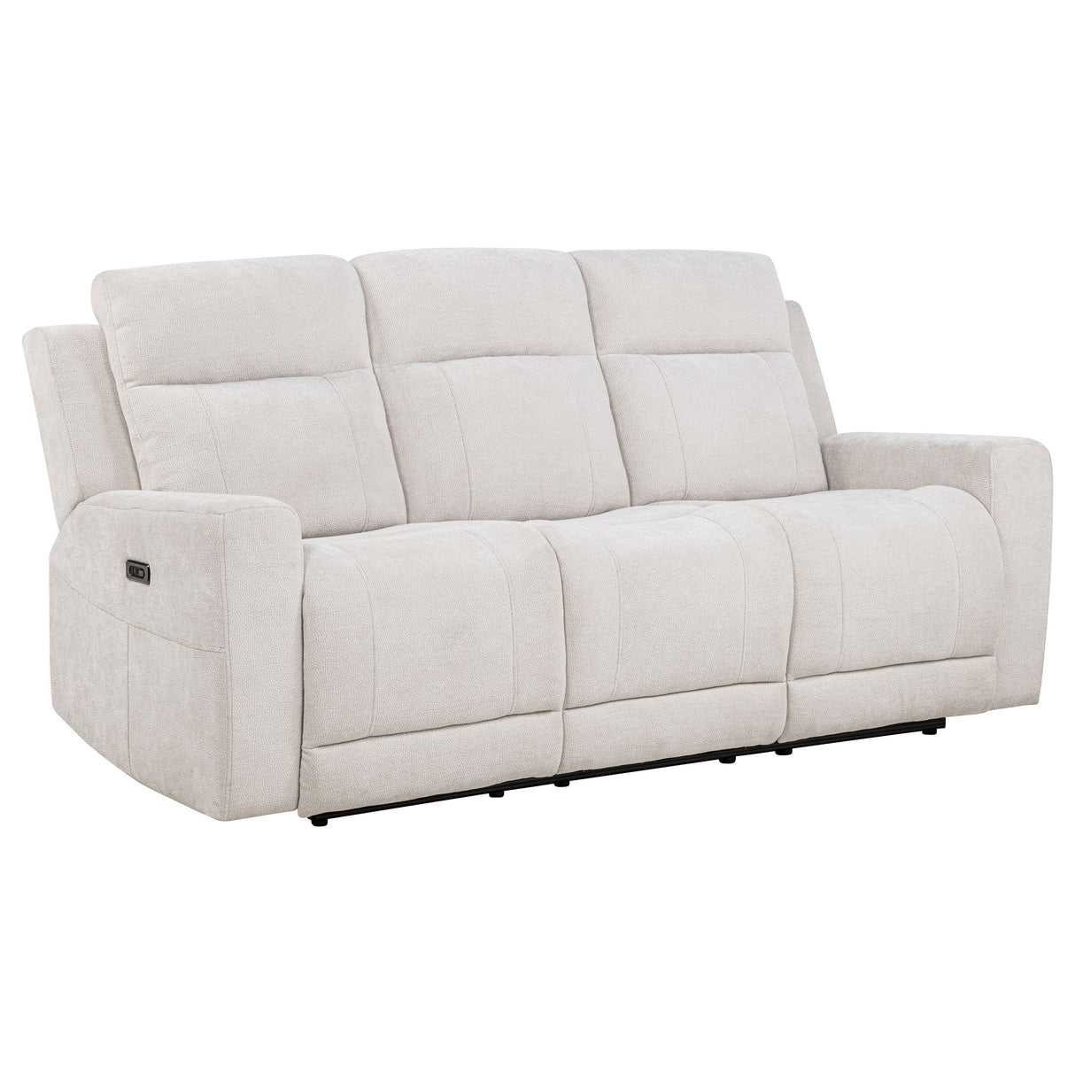 Kennett 2-Piece Chenille Power Reclining Sofa Set, Ivory