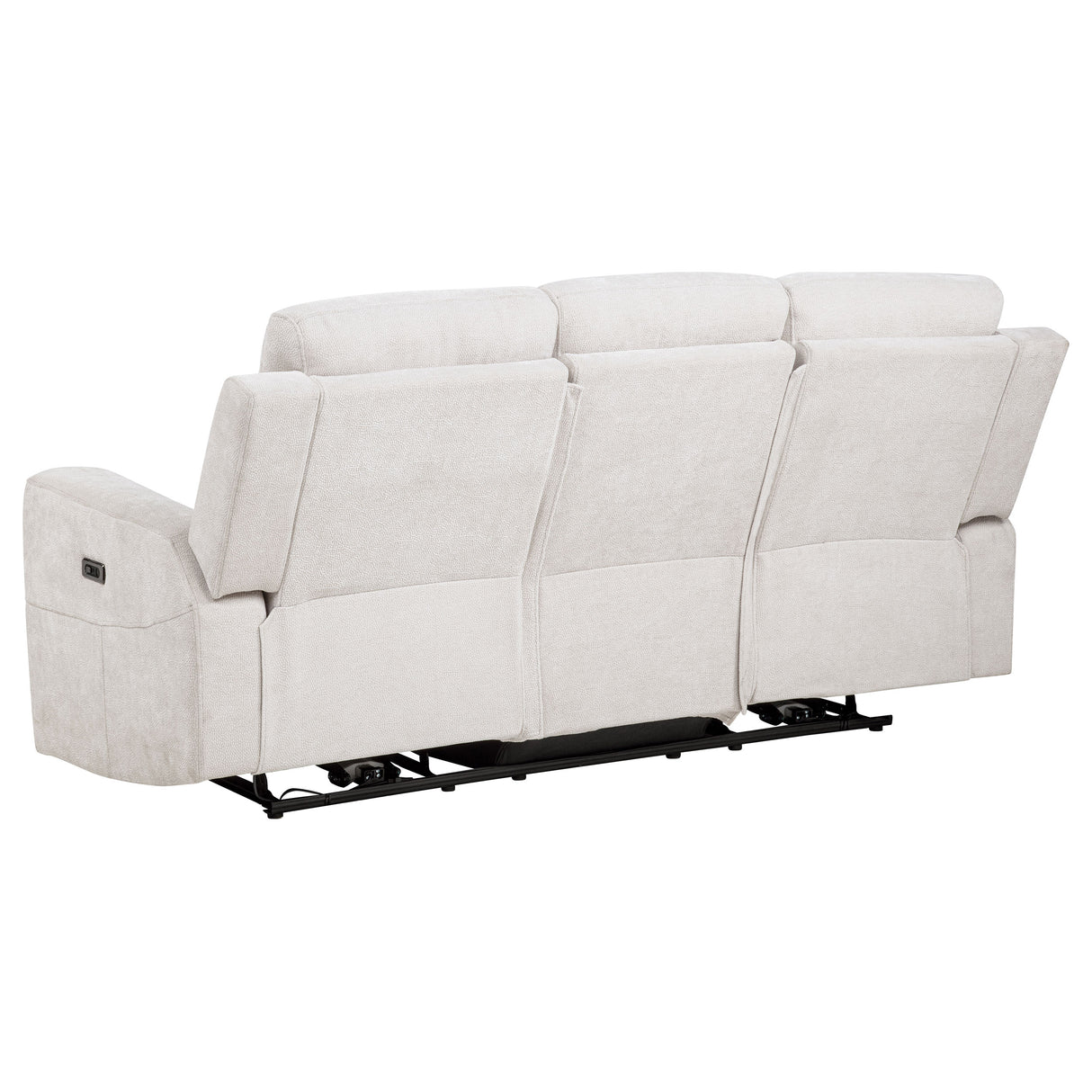 Kennett 2-Piece Chenille Power Reclining Sofa Set, Ivory