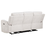 Kennett 2-Piece Chenille Power Reclining Sofa Set, Ivory