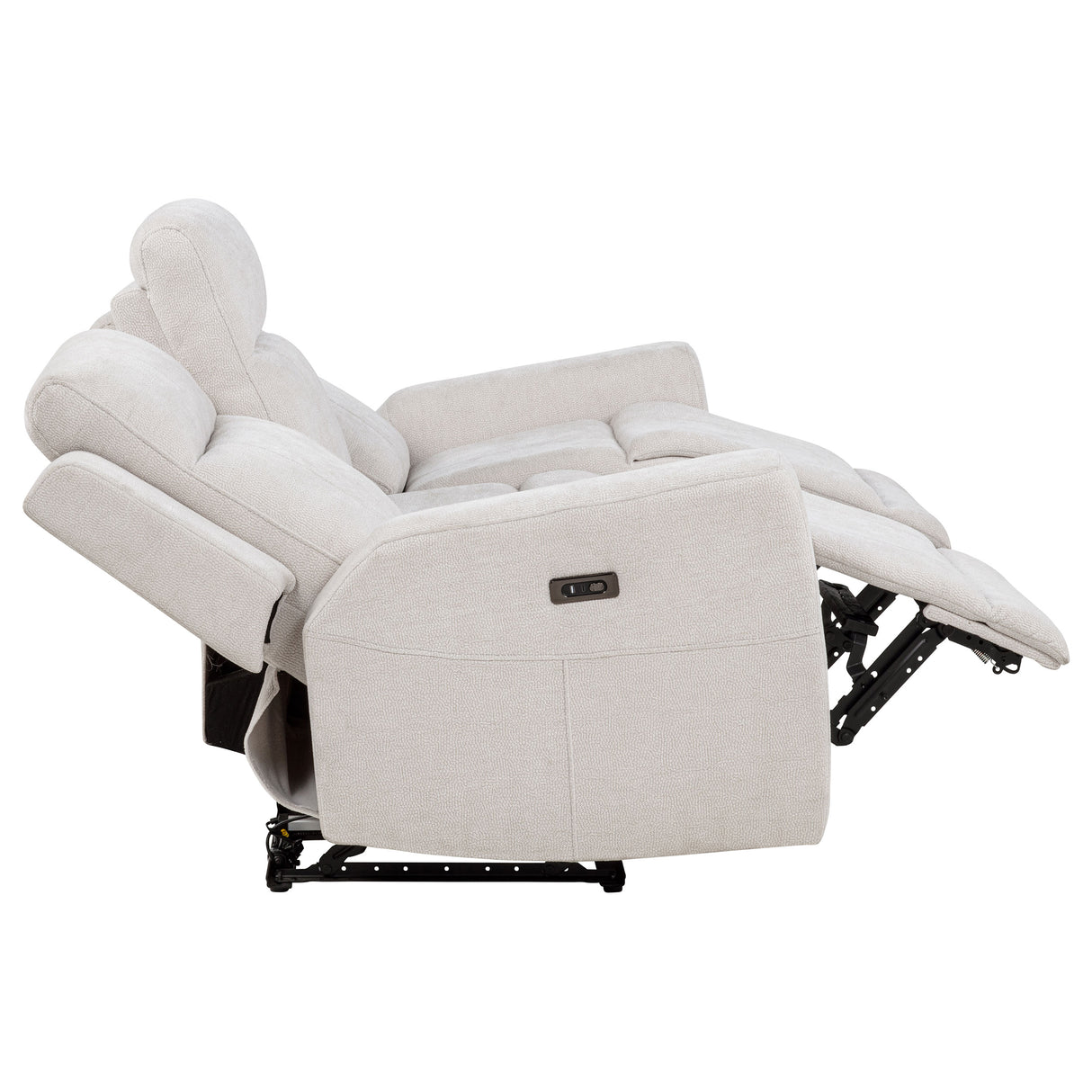 Kennett 2-Piece Chenille Power Reclining Sofa Set, Ivory