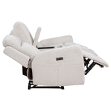 Kennett 2-Piece Chenille Power Reclining Sofa Set, Ivory