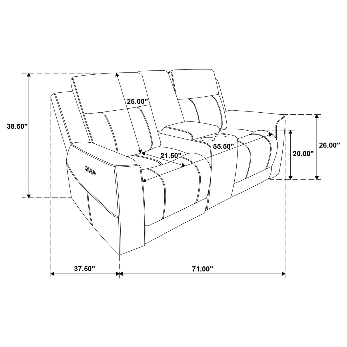 Kennett 2-Piece Chenille Power Reclining Sofa Set, Ivory