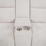 Kennett Chenille Power Reclining Loveseat in Ivory