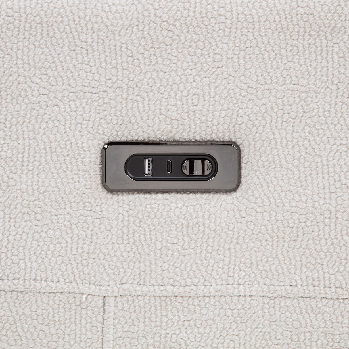 Kennett Chenille Power Reclining Loveseat in Ivory