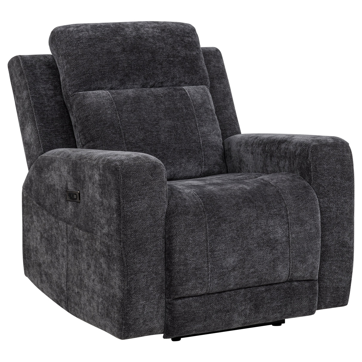 Kennett 3-Piece Chenille Power Reclining Sofa Set, Dark Grey