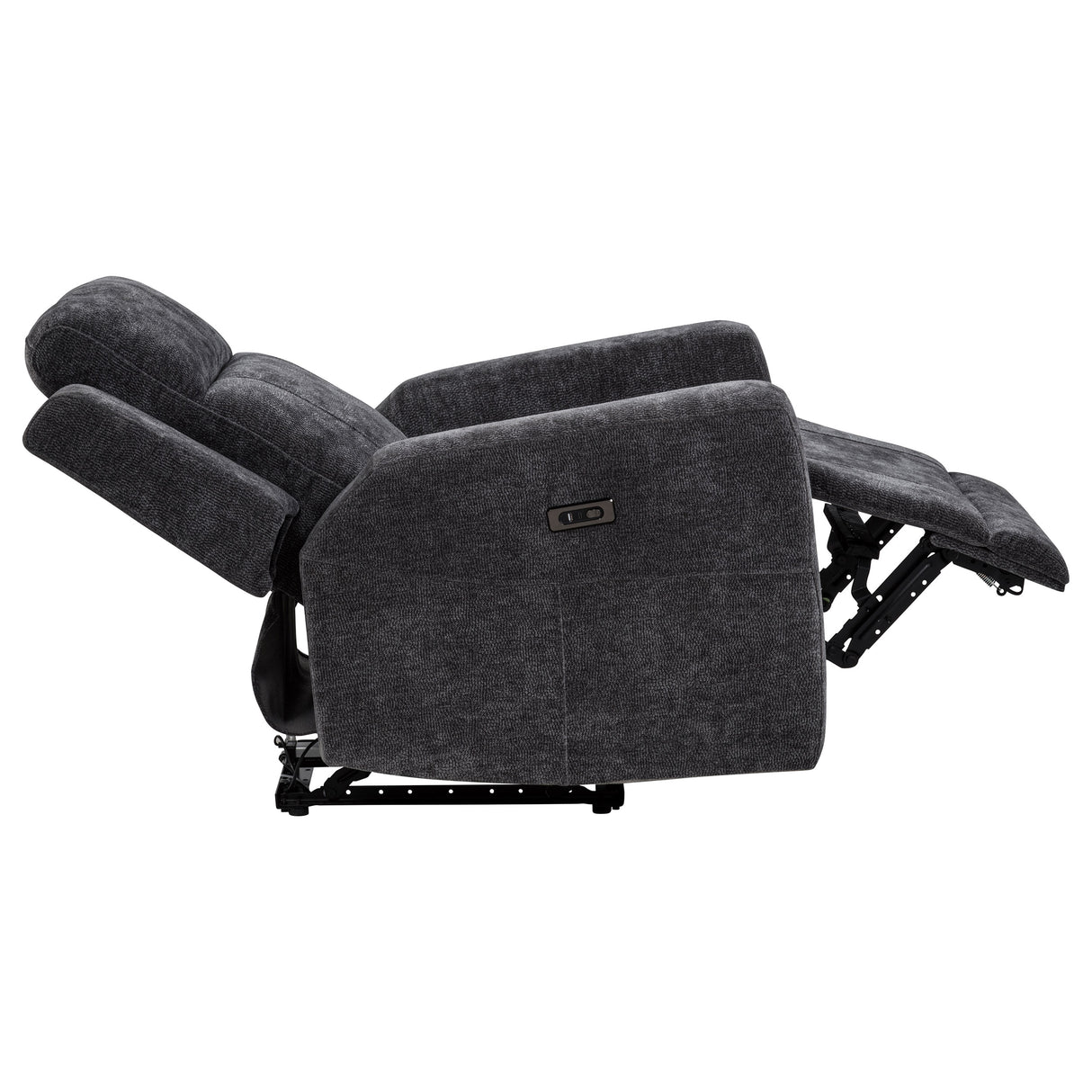 Kennett 3-Piece Chenille Power Reclining Sofa Set, Dark Grey