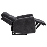 Kennett 3-Piece Chenille Power Reclining Sofa Set, Dark Grey