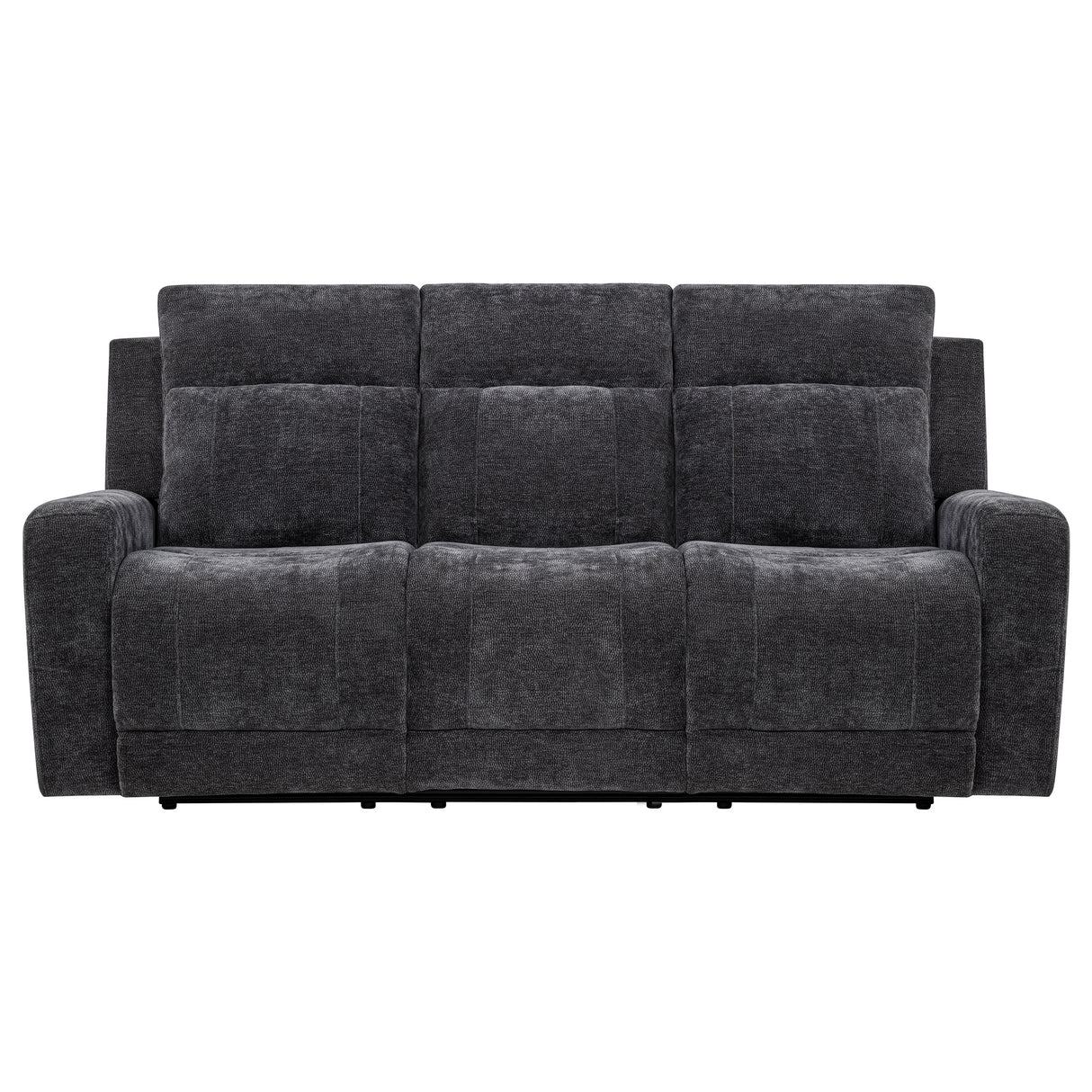 Kennett Chenille Power Reclining Sofa - Dark Grey