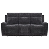 Kennett Chenille Power Reclining Sofa - Dark Grey