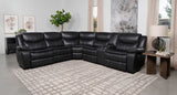 Sycamore Upholstered Power Reclining Sectional - Dark Grey
