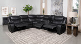 Sycamore Upholstered Power Reclining Sectional - Dark Grey