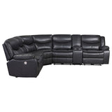 Sycamore Upholstered Power Reclining Sectional - Dark Grey